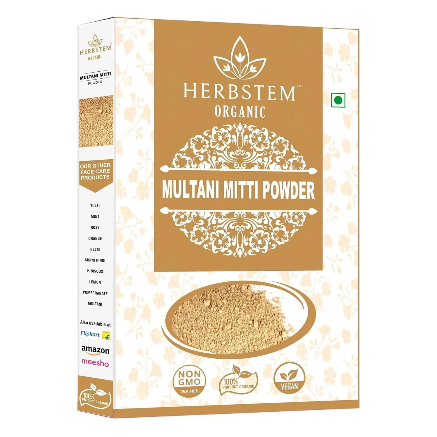 Natural Multani Mitti powder for Exfoliating, Soothing, Nourishing, Smoothening Face, Skin and Hair Fuller's Earth, Bentonite Clay (200 Grams)