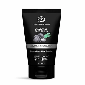 Natural Charcoal Face Scrub with Lemongrass and Eucalyptus - 3.5 Oz. | Skin Exfoliating & Detox, Anti Acne, Blackhead removing Face Scrub