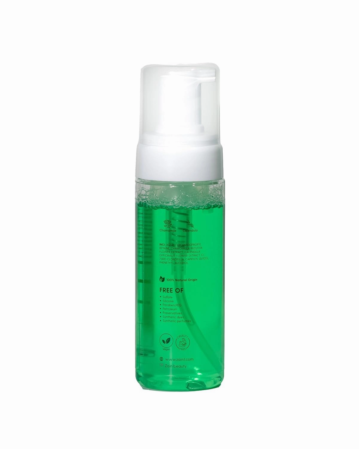 Natural Gentle Vegan Face Wash With Chamomile, Calendula. For All Types Of Skin. Safe for Sensitive Skin (Unscented, 5.07 oz) with (PH Level 4.5)