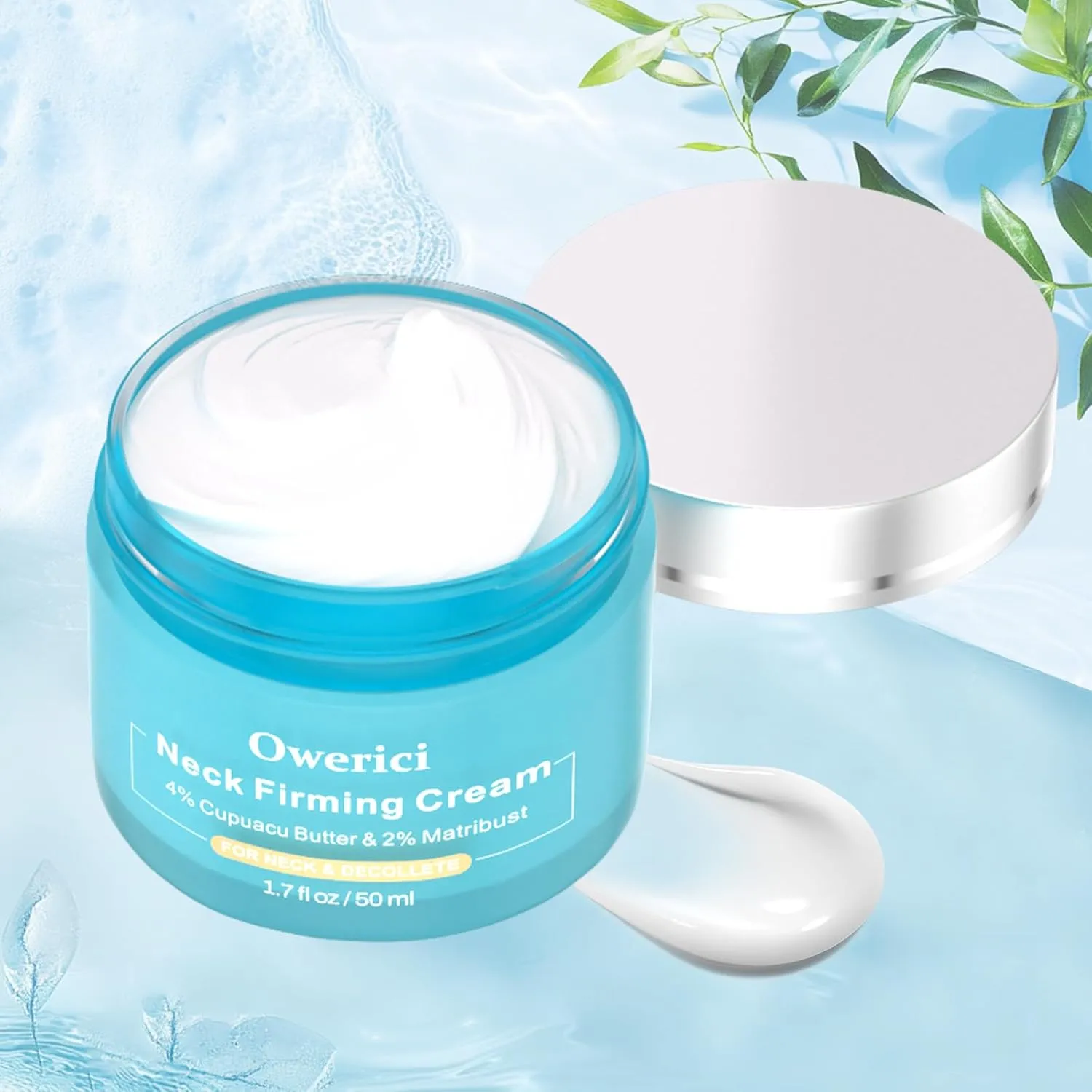Neck Firming Cream, Tighten and Lift Neck Cream Tightening Lifting Sagging Skin, Tighten & Lift Neck Cream for Wrinkles Sagging Skin for an Even Skin Tone and Neck Lift (Blue, 1.7 FL OZ)