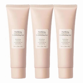 Neslemy Purifying Exfoliating Gel, Exfoliat-ing Face Scrub, Deep Cleansing Moisturizing Facial Scrub, For All Skin Types (3PCS, 1.76 Fl Oz (Pack of 1))