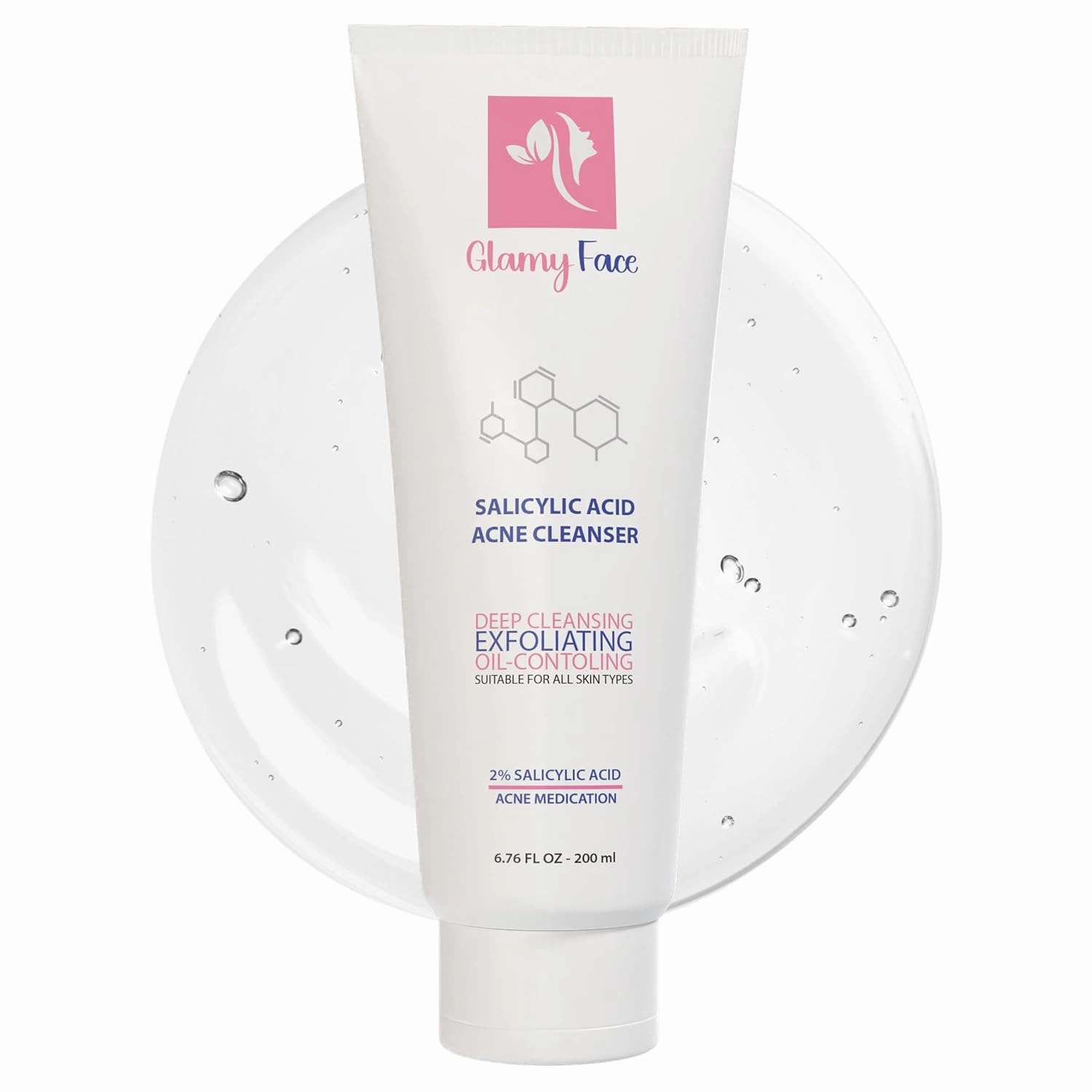 New Salicylic Acid Cleanser, Face Cleanser, Acne Treatment, Anti Aging