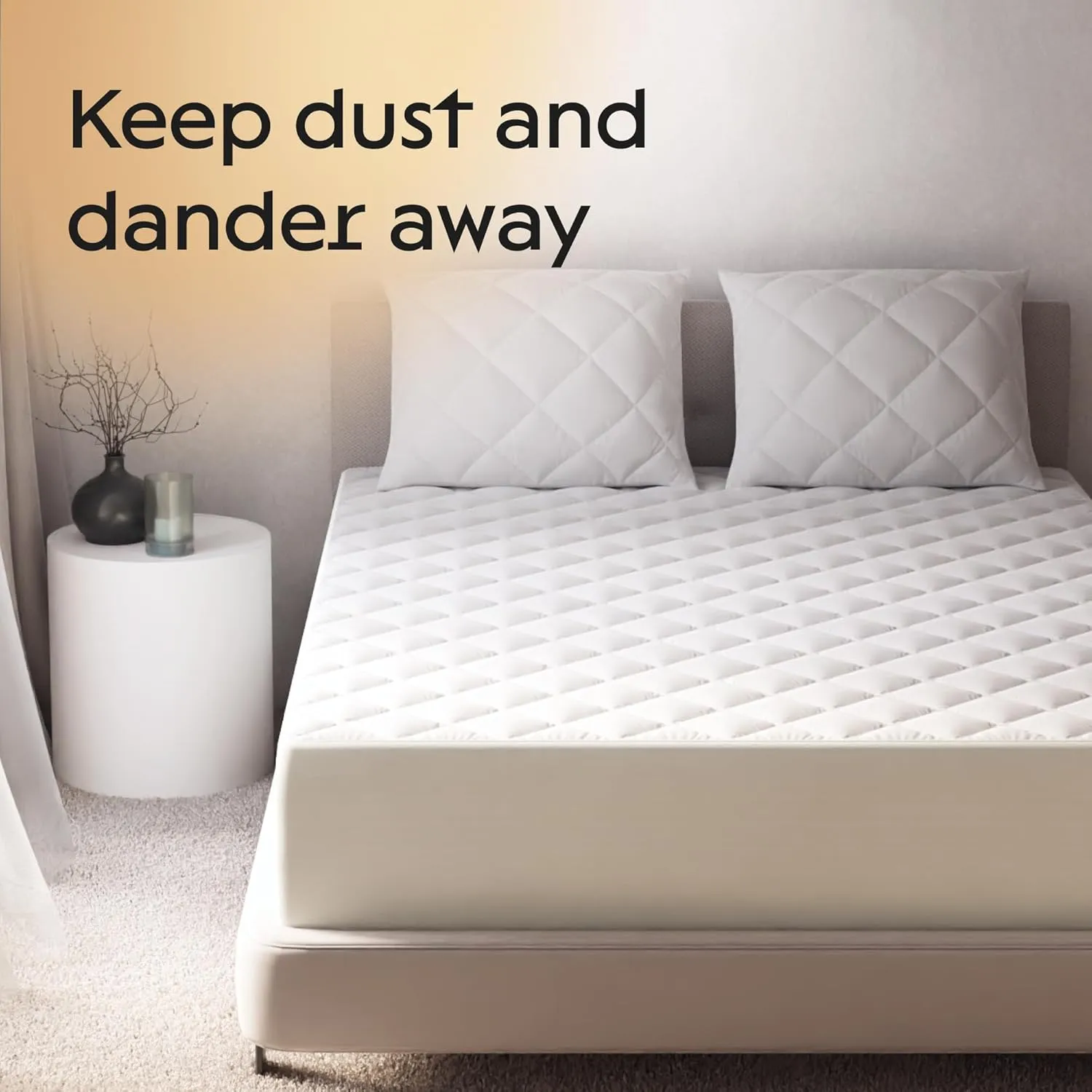 Niagara Cotton Mattress Pad Queen 60x80 - Non Noisy Cooling Breathable Ultra Plush Absorbent Protector Extra Deep Fits 20 Inches Deep Mattress