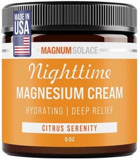 Nighttime Magnesium Cream – Soothing Relief & Relaxation, Highly Concentrated Magnesium for Muscles & Joints – Apply to Legs or Feet Before Bed – Skin-Friendly