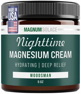 Nighttime Magnesium Cream – Soothing Relief & Relaxation, Highly Concentrated Magnesium for Muscles & Joints – Apply to Legs or Feet Before Bed – Skin-Friendly