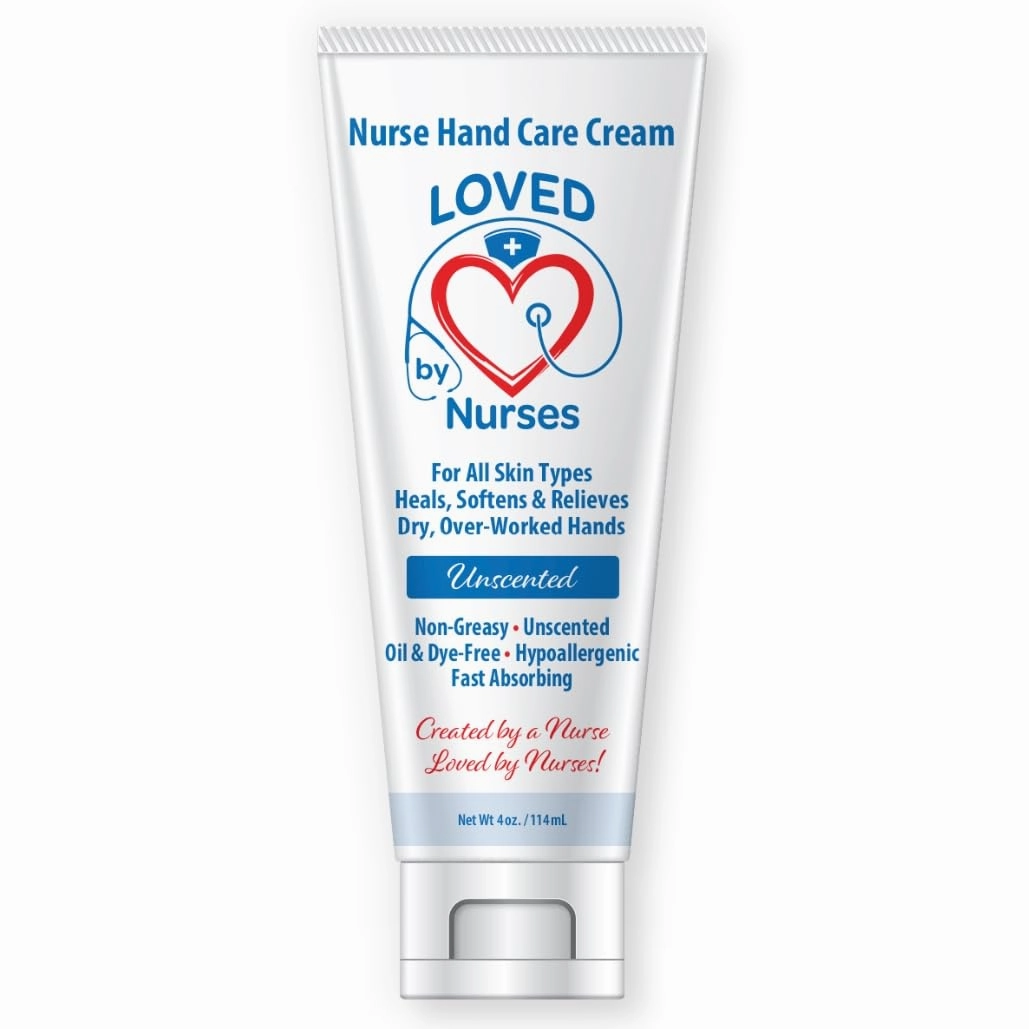 Nurse Hand Cream - Rejuvenating Cream Restores, Protects, and Supports Healing of Dry, Cracked Skin. Promotes Healing - Non-Greasy & Fast Absorbing - 4 Ounce Tube - Unscented