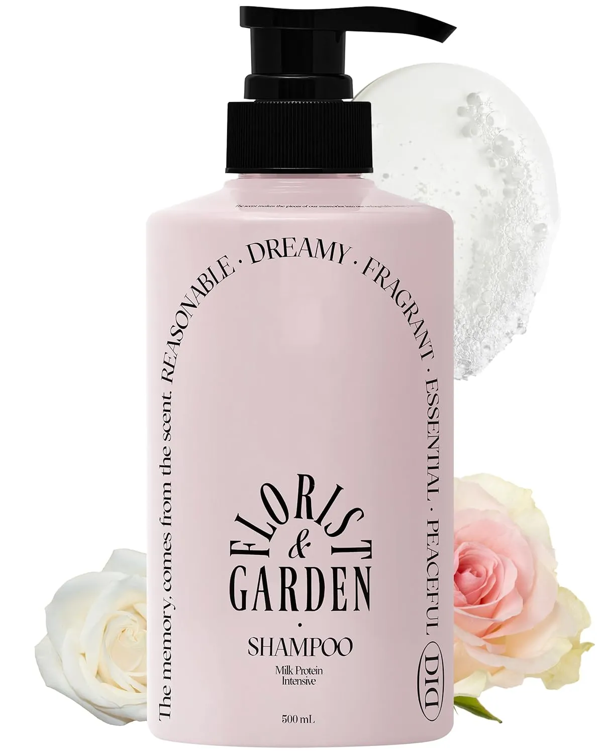 ODID Milk Protein Intensive Shampoo - Korean Volumizing and Hair Loss Relief Perfume Shampoo for Damaged Hair - Refreshing & Sweet Floral Scent - pH5.5 Scalp Purifying, 16.9 fl.oz.