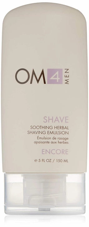 OM4 Shave: Soothing Herbal Shaving Emulsion - Mens Grooming Preshave Oil, Shave Cream, Hydrating Mask all-in-one
