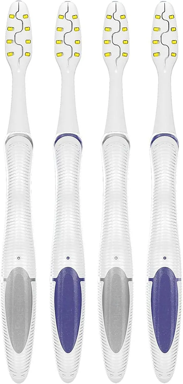 Oral-B Pulsar 3D White Advanced Bacteria Guard Toothbrushes Pack of 4