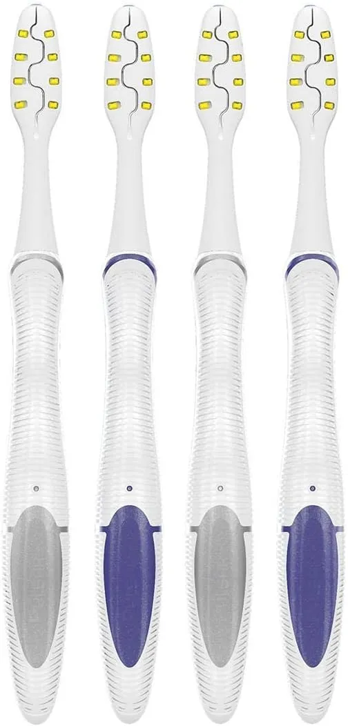 Oral-B Pulsar 3D White Advanced Bacteria Guard Toothbrushes Pack of 4