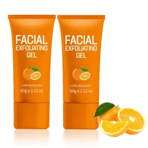 Orange Purifying Enzymes Exfoliating Gel for Face & Body | Deep Cleansing Moisturizing Scrub with Natural Orange Extract, Blackhead Removal & Smooth Skin Care, All Skin Types (2pc, 60g)