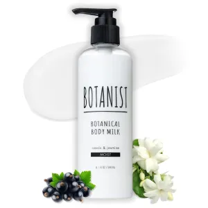 Organic Body Lotion for Women, Soothing Lotion for Sensitive & Dry Skin, Hydrating Skin Care with Botanical Butter Milk, Body Milk from Japan, MOIST, Cassis & Jasmine, 8.1 Fl Oz