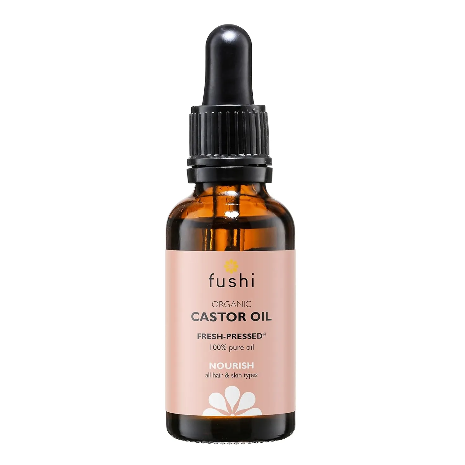 Organic Castor Oil 1 Fl Oz 100% Pure Cold & Fresh-Pressed For Dry Skin & Hair Growth, Eyelashes & Eyebrows Hexane Free Food-grade for inner health Sustainably Sourced