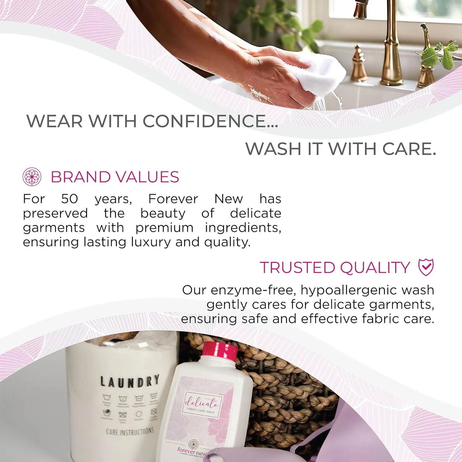 Ovacion by FOREVER NEW Liquid Laundry Detergent - Fine Delicates Wash - Scented, 16 Fl Oz