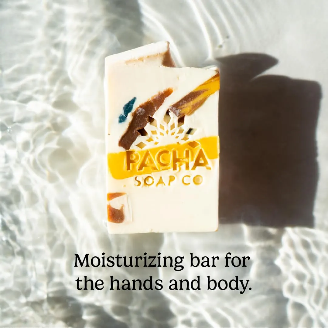 Pacha Pachafetti Bar Soap 3 Pack | Premium, Handcrafted, Hydrating | Natural Face Wash, Hand Cleanser, Body Wash | Soothing Essential Oils, 4 oz