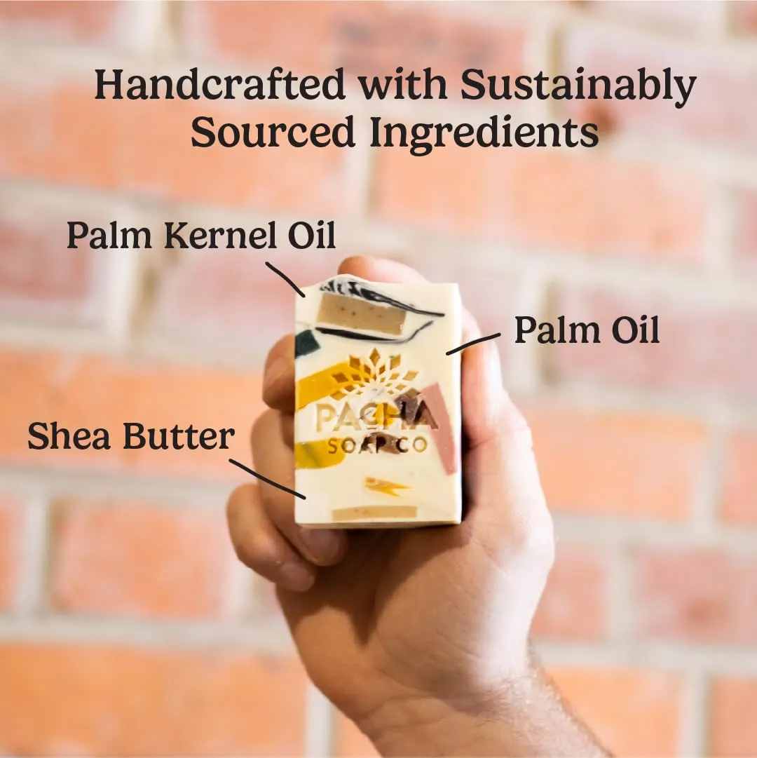 Pacha Pachafetti Bar Soap 3 Pack | Premium, Handcrafted, Hydrating | Natural Face Wash, Hand Cleanser, Body Wash | Soothing Essential Oils, 4 oz