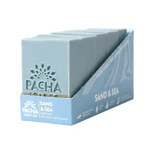 Pacha Sand & Sea Bar Soap 5 Pack | Premium, Handcrafted, Hydrating | Natural Face Wash, Hand Cleanser, Body Wash | Soothing Essential Oils, 4 oz