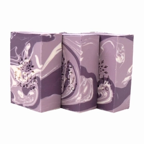 Pacha French Lavender Bar Soap 3 Pack | Premium, Handcrafted with Hydrating Coconut Milk | Natural Face Wash, Hand Cleanser, Body Wash | Soothing with Essential Oils | 4 oz