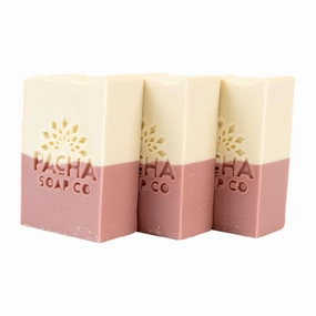 Pacha Jasmine Gardenia Bar Soap 3 Pack | Premium, Handcrafted, Hydrating | Natural Face Wash, Hand Cleanser, Body Wash | Soothing Essential Oils, 4 oz