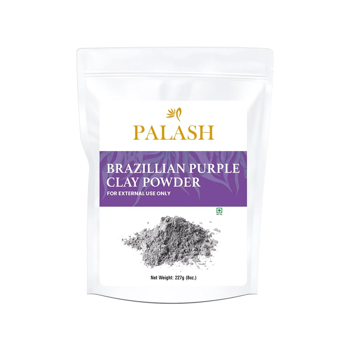 PALASH Brazilian Purple Clay Powder for External Use, 227g (8oz.)