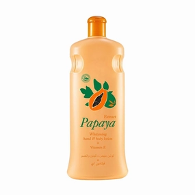 Papaya Milk Body Lotion, Nourishing and Hydrating Papaya Body Moisturizer, Large Capacity Papaya Milk Body Cream for Daily Use, For All Skin Types (21OZ, Yellow)