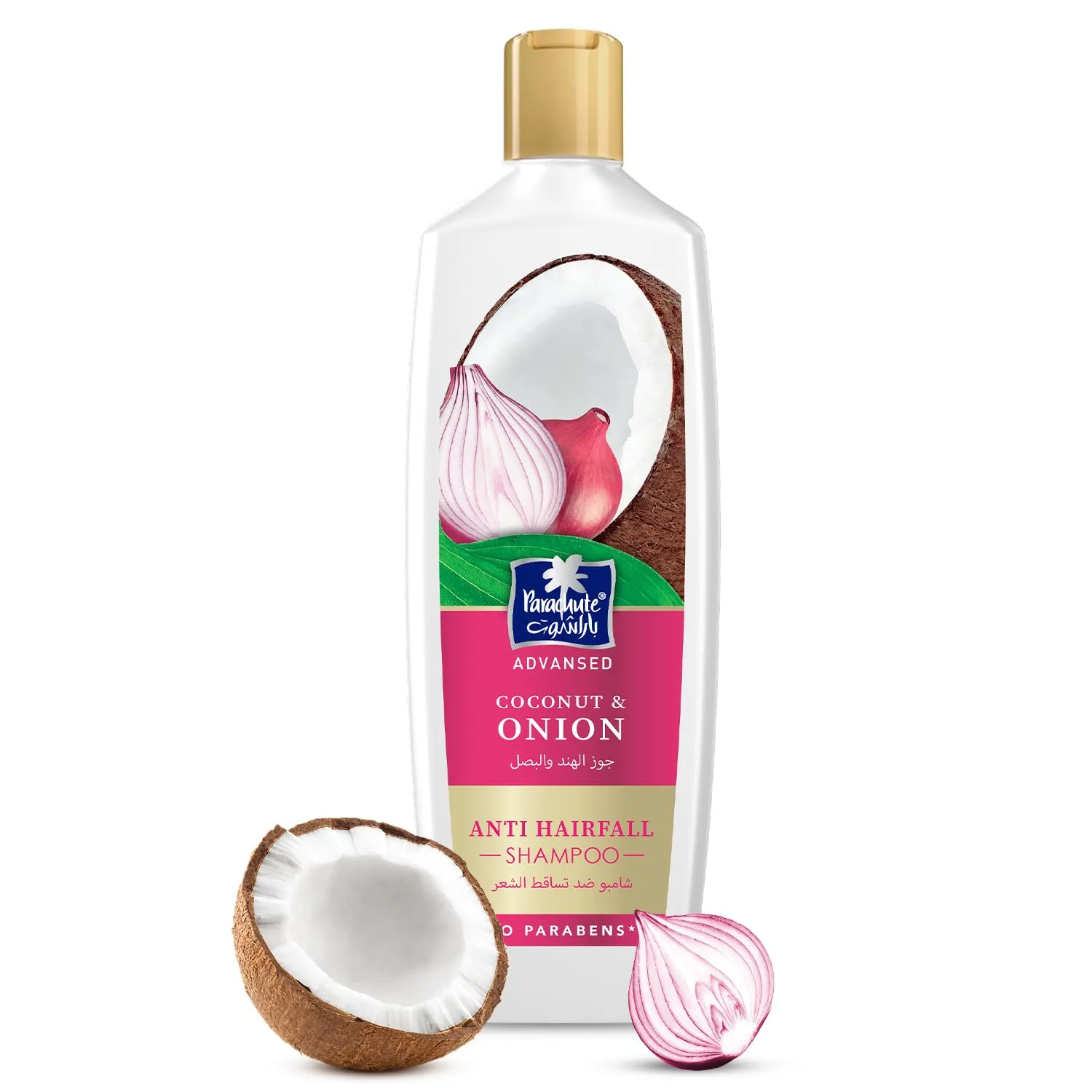 Parachute Advanse Coconut & Onion Shampoo | Strengthens Hair & Reduces Hairfall | 13.4 Fl oz | Pack of 3