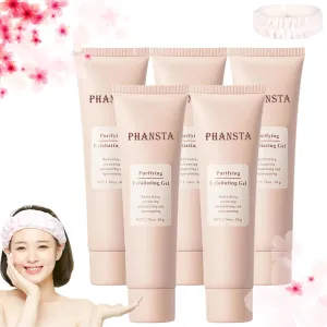 PHANSTA Purifying Exfoliating Gel,PHANSTA Exfoliating Gel,PHANSTA Facial Exfoliator Cleanser,PHANSTA Purifying Cream,Exfoliating Face Scrub,Exfoliating Gel Scrub for Face,Exfoliating Scrub Gel (5pcs)