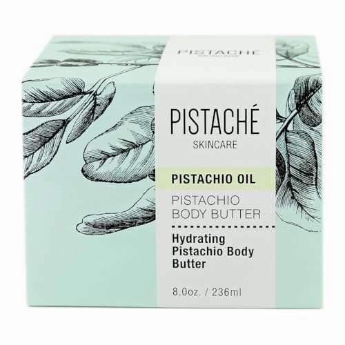 Pistaché Skincare Pistachio Oil Whipped Body Butter Cream Moisturizer (a.k.a The Boyfriend Body Butter)   Hydrates Dry Skin and Nourishes   Vitamin E   Antioxidant Protection, 8.0 oz