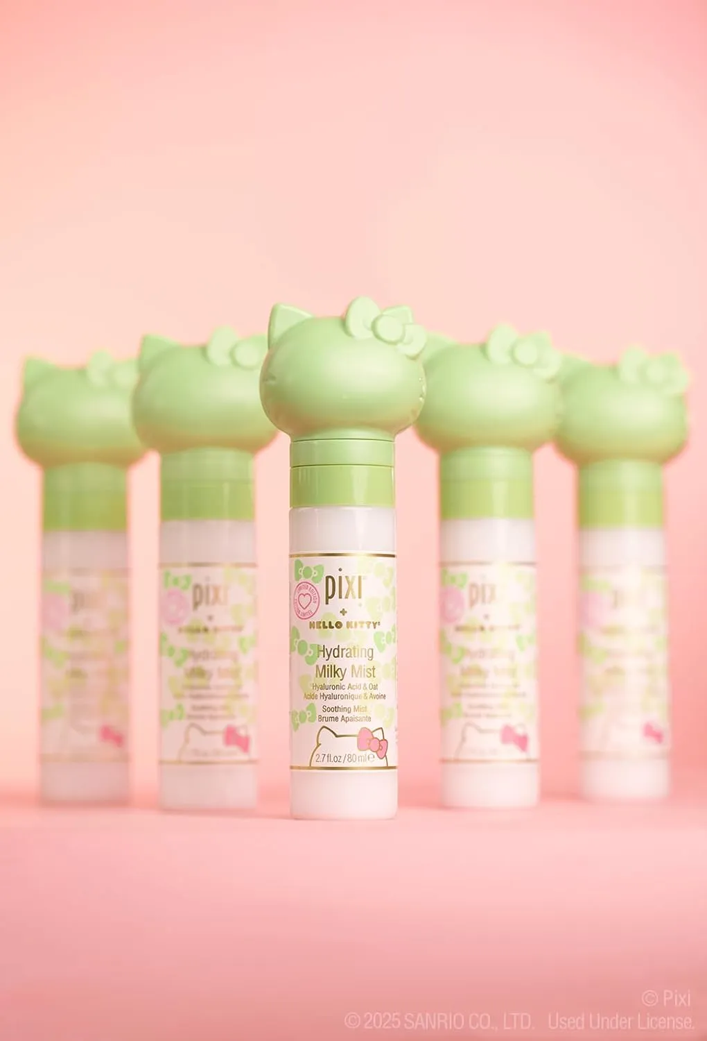 Pixi Beauty   Hello Kitty Milky Mist 2.70 Fl Oz | Hydrating Moisturizer for Dry Skin | Infused with Hyaluronic Acid