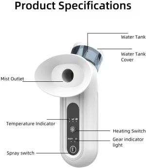 Portable Eye Mist Steamer for Dry Eye Relief – Heated Eye Mask & Mini Eye Hydrating Soothing Sprayer for Moisturizing & Cleaning