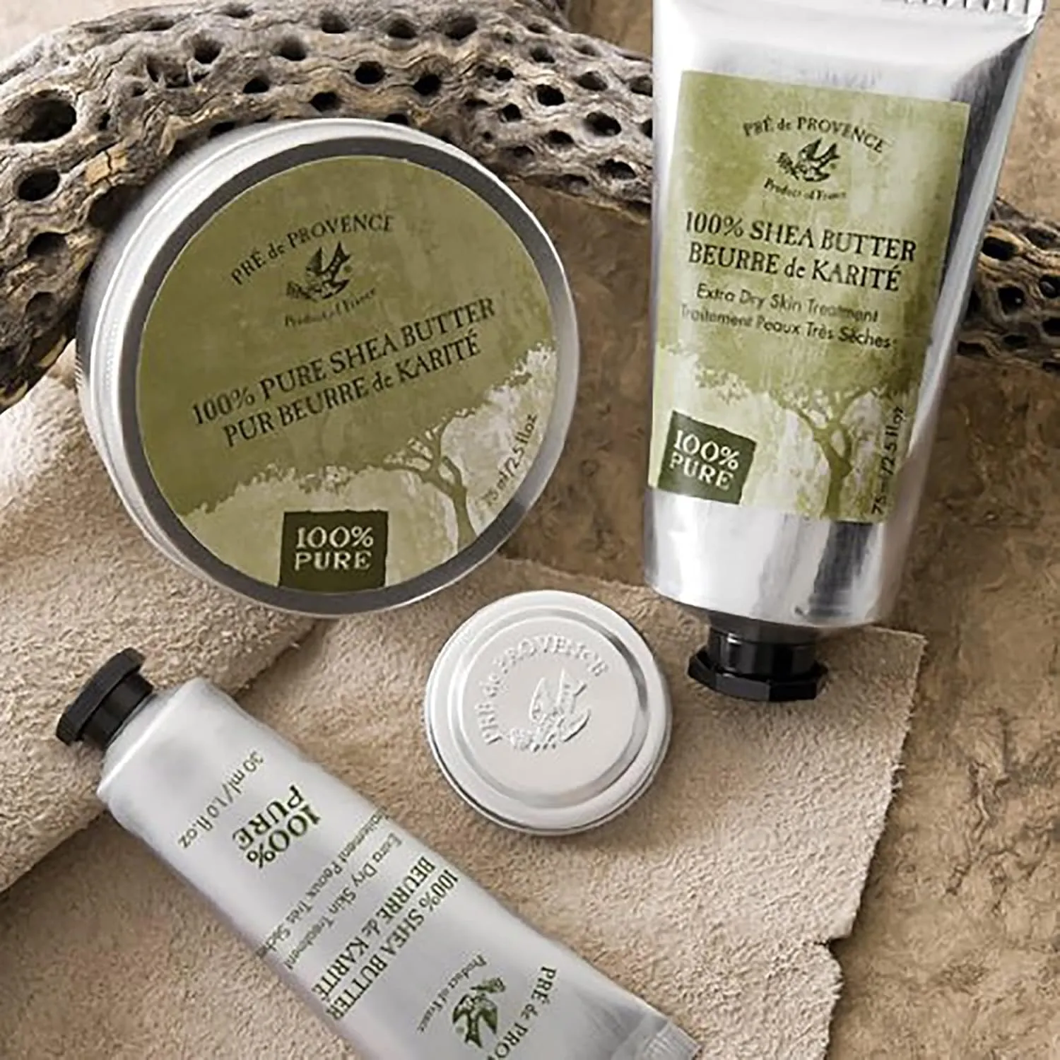 Pre de Provence Beurre De Karité Moisturizing Collection, Shea Butter Enriched Nourishing, Pure Shea Butter, 30 ML, Unscented