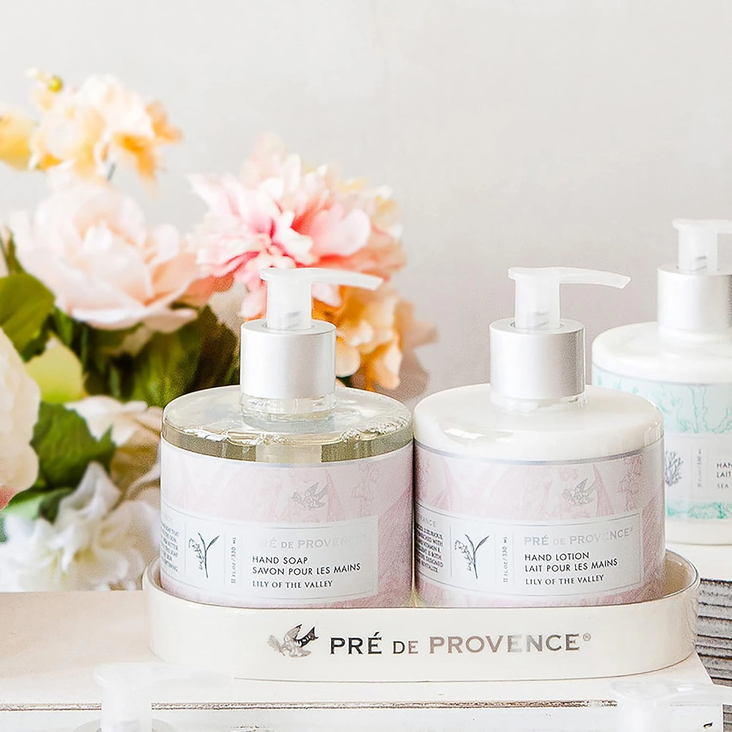 Pre de Provence Collection Liquid Hand Soap, Sooths & Softens while Cleansing, Enriched with Shea Butter, Vitamin E & Glycerin, Soft & Soothing, 11 fl oz, Lily of the Valley