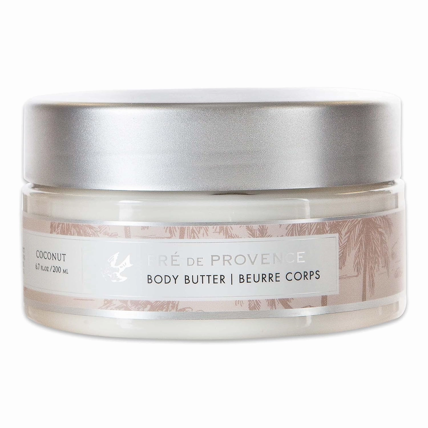 Pre de Provence Collection Shea Butter Enriched Body Butter Soothing & Hydrating Emollient Cream Body Moisturizer for Women, 6.7 Fl Oz, Coconut