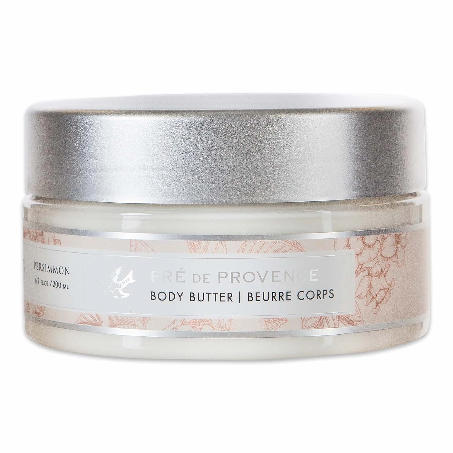 Pre de Provence Collection Shea Butter Enriched Body Butter Soothing & Hydrating Emollient Cream Body Moisturizer for Women, 6.7 Fl Oz, Persimmon