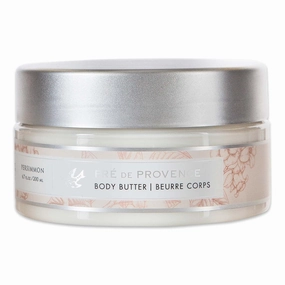 Pre de Provence Collection Shea Butter Enriched Body Butter Soothing & Hydrating Emollient Cream Body Moisturizer for Women, 6.7 Fl Oz, Persimmon