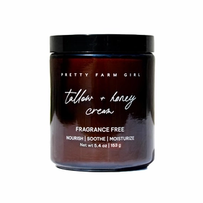 Pretty farm girl Tallow   Honey Body Butter - Nourish, Soothe, and Moisturize - Fragrance Free - Lightly Whipped - For Sensitive Skin - Full Body Use