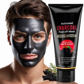 Prime.Activated Charcoal Peel Off Face Mask, 3.38 Fl Oz, Deep Cleansing, Cooling Effect