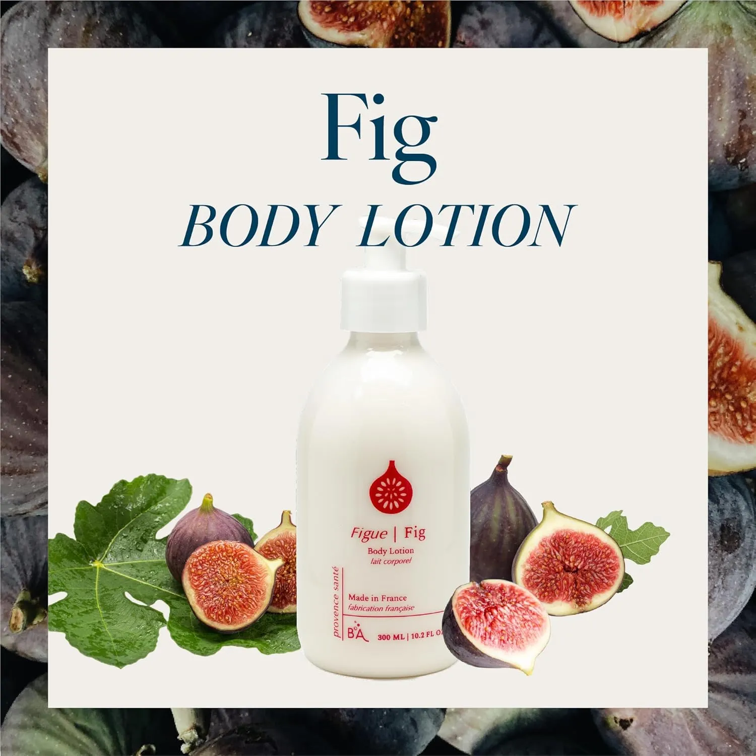 Provence Sante Body Lotion - Ultra Hydrating Moisturizer - Anti-Aging Cream for Dry Skin - Nourishing Fig Scent - Made in France - 10.2 Oz