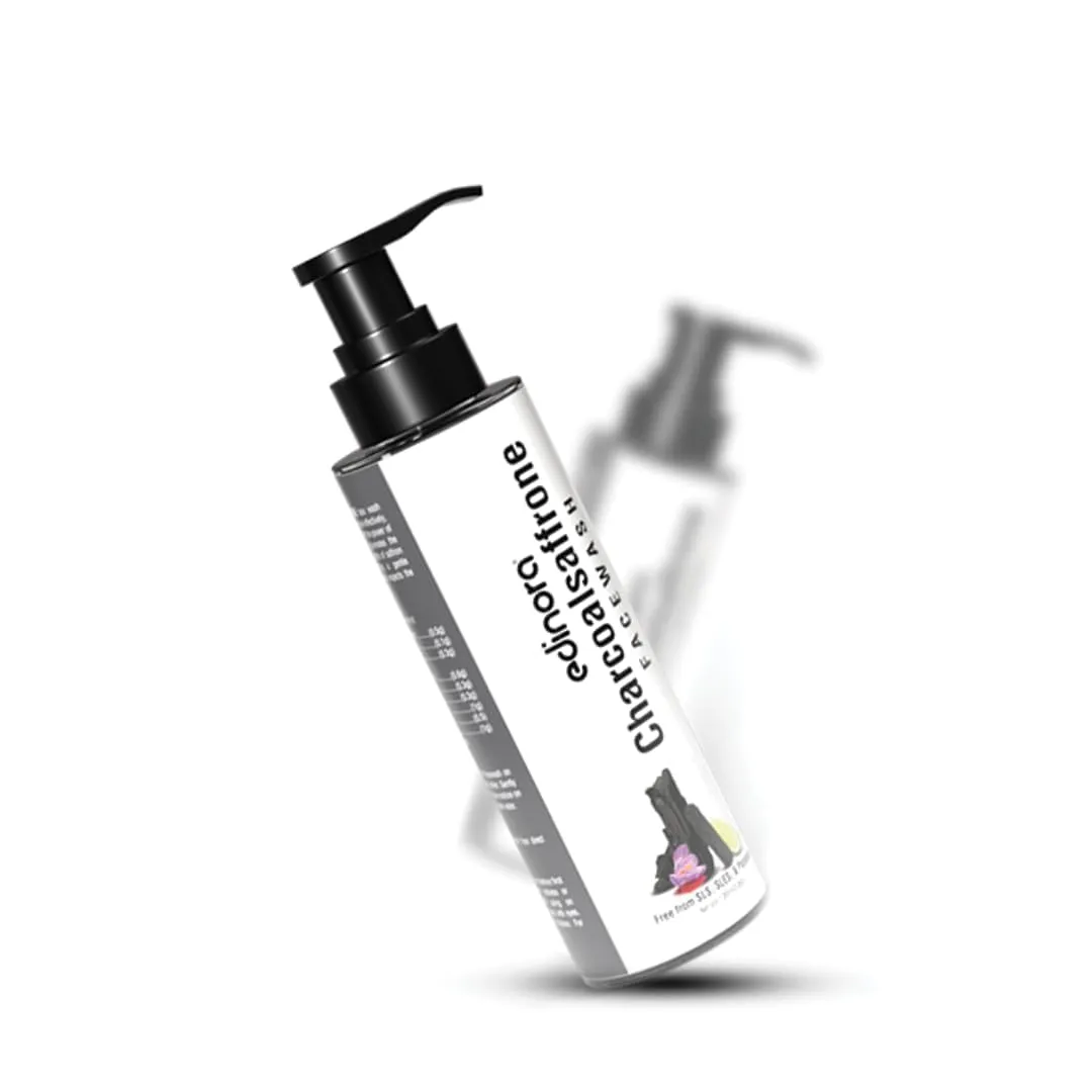PRZX Charcoal Saffron facewash | Safe Ingredients | No SLS, parabens | For Deep Skin Cleansing, Pimple | 100ml