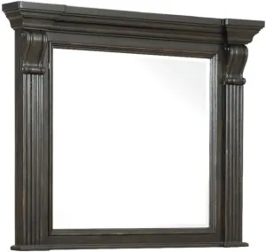 Pulaski Caldwell Wood Dresser-Mounted Mirror in Dark Brown Furniture