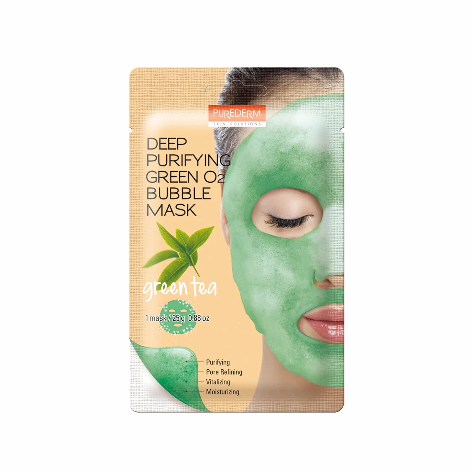 Purederm Deep Purifying Black o2 Bubble Mask - 1 mask 20g