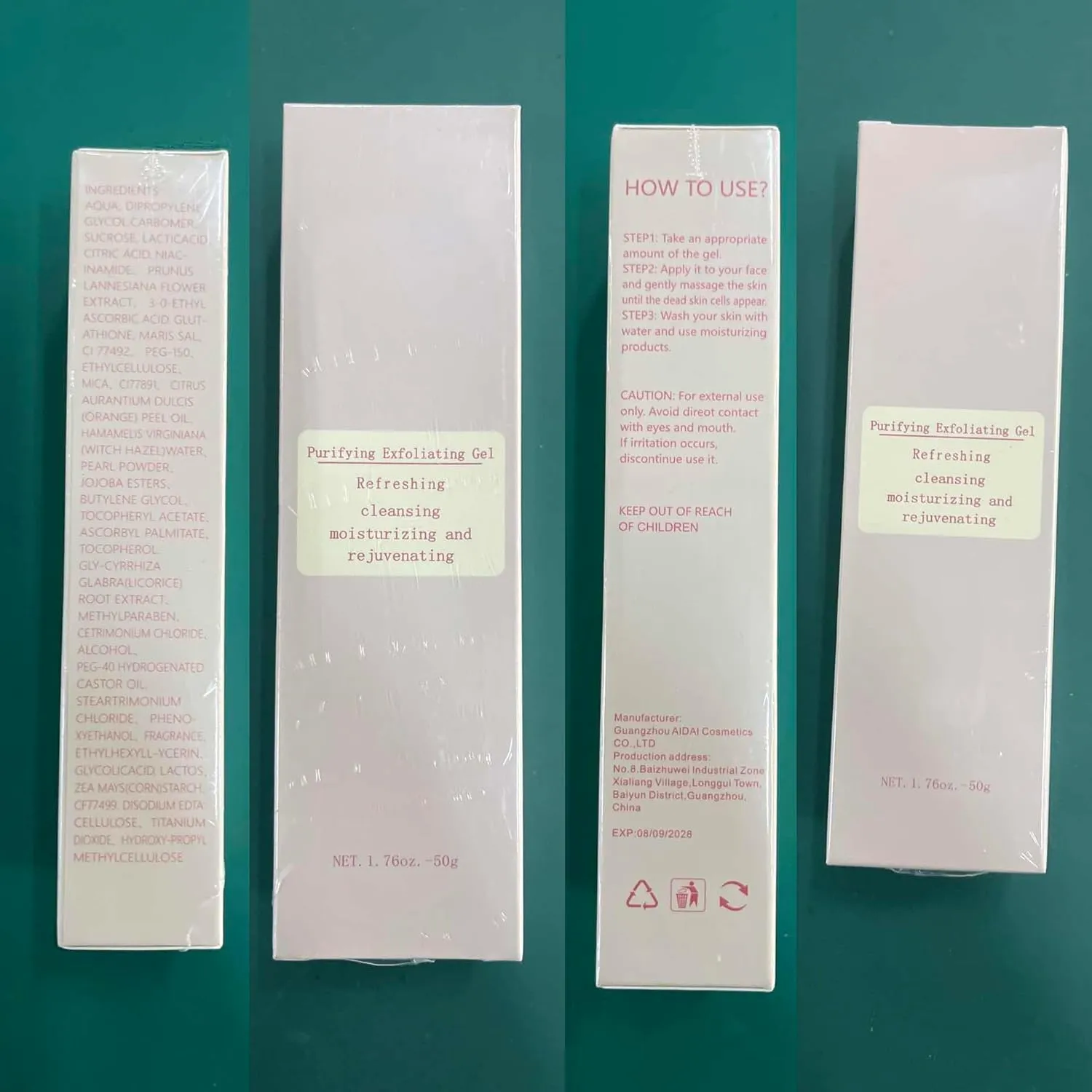 Purifying Enzymes Exfoliating Gel,2025 New Face & Body Purifying Exfoliating Gel Cream,Deep-Cleansing Moisturizing Facial Cleanser Gentle Face Scrub (Gel/2pcs, 1.76 OZ)