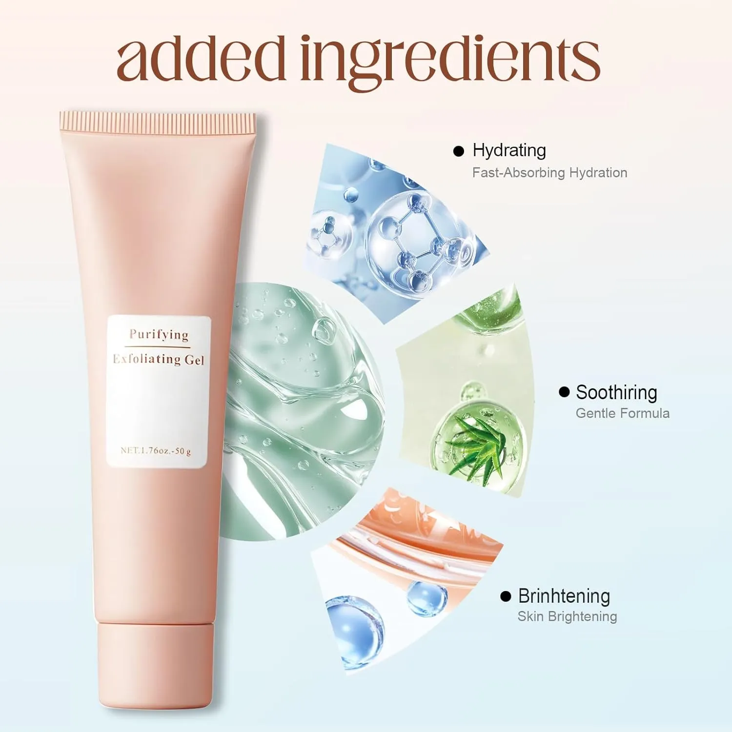 Purifying Enzymes Exfoliating Gel,2025 New Face & Body Purifying Exfoliating Gel Cream,Deep-Cleansing Moisturizing Facial Cleanser Gentle Face Scrub (Gel/2pcs, 1.76 OZ)