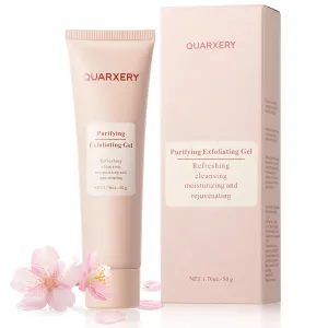 Purifying Exfoliating Gel: Face Facial Exfoliator Cleanser - Quarxery Exfoliating Gel Wash Face for All Skin Types