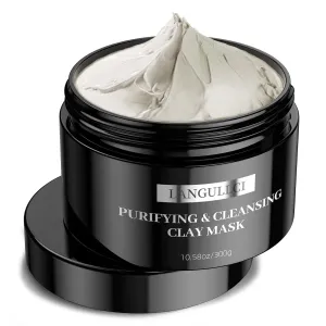 Purifying Kaolin Face Mask - Blackhead Remover and Oil Control for Sensitive/Oily/Dry Skin | Deep Recovery Clay Facial Mask with Bentonite | Detox Scrub and Pore Cleaner, 10.5oz/300g