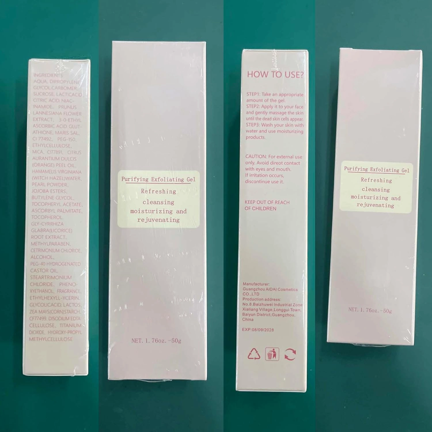 Purifying Enzymes Exfoliating Gel,2025 New Face & Body Purifying Exfoliating Gel Cream,Deep-Cleansing Moisturizing Facial Cleanser Gentle Face Scrub (Gel/3pcs, 1.76 OZ)