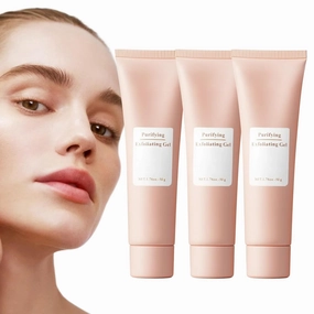 Purifying Enzymes Exfoliating Gel,2025 New Face & Body Purifying Exfoliating Gel Cream,Deep-Cleansing Moisturizing Facial Cleanser Gentle Face Scrub (Gel/3pcs, 1.76 OZ)