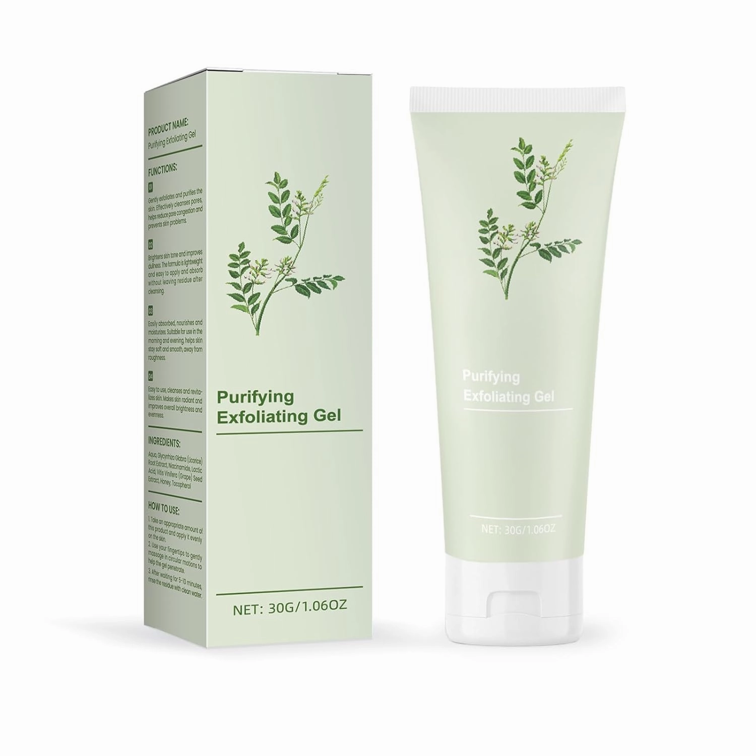 Purifying Exfoliating Gel (2pcs) – Deep Cleansing Scrub for Face & Body, Removes Dead Skin, Fades Dark Spots, Hydrates & Smooths, Advanced Skin Care Formula