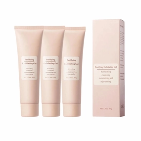 Purifying Exfoliating Gel, Exfoliating Face Scrub, Moisturizing Deep Cleansing Face (3PCS, one size)