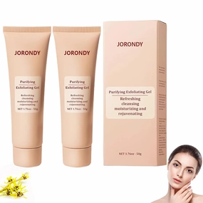 Purifying Exfoliating Gel, Exfoliating Scrub, Deep Cleansing Face and Body Scrub Gel, Moisturizing Cleanses Skin Give for Various Skin Types (2 Pack)